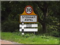 Stonham Aspal Village Name sign on the A1120