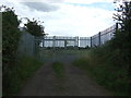 Gated entrance on Blunham Road