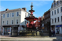 NX9776 : Fountain on High Street, Dumfries by Billy McCrorie