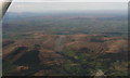 Garu Fynydd and road northwards from A494 at Cefn-ddwysarn: aerial 2015