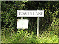 TM1164 : Tower Lane sign by Geographer