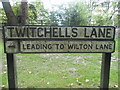 Sign on Twitchells Lane, Jordans