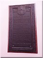 NO3911 : War Memorial plaque inside Ceres Parish Church by Stanley Howe