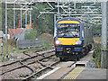 Train approaching Cumbernauld railway station