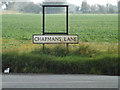 TM0214 : Chapmans Lane sign by Geographer