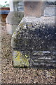 Benchmark on mortuary chapel, Loughborough Cemetery