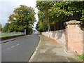 Wall of Ayton Castle estate