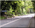 Woodchester boundary sign facing Rodborough