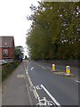 SX9391 : End of the cycle lane, Barrack Road, Exeter by David Smith