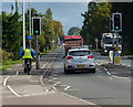 Traffic lights on the A1434 Newark Road