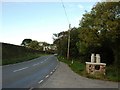 The B4329 at entrance to Cannon Hill Farm