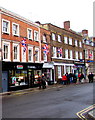 SU9677 : Four flags in Eton High Street by Jaggery