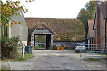 SU6458 : Old barn, Church Farm, Bramley by Robin Webster