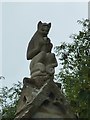 SO8001 : Woodchester Mansion - 'Monkey holding an owl' finial by Rob Farrow