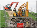 SP9114 : Repairing Startops Reservoir (1) The Ramp from the Car Park by Chris Reynolds