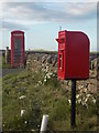 Sanday: postbox № KW17 43 and phone, Burness