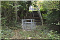 Steps on path to lane at the end of Ty-Brachty Terrace, Kendon