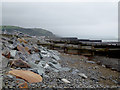 Shoreline with groynes at Aberaeron, Ceredigion