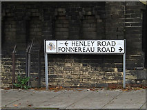 TM1645 : Henley & Fonnereau Roads sign by Geographer