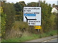 TM3861 : Roadsign on the B1121 Main Road by Geographer