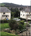 Viaduct arches behind houses, Penryn