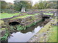 SK5489 : Culverts in the Roche Abbey ruins by Humphrey Bolton