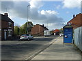 Bus stop and shelter on Station Road, Langley Mill (A608)