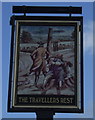 Sign for the Travellers Rest, Kilburn