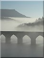 SK1986 : Ashopton Viaduct emerging from November fog (III) by Neil Theasby