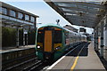 Train arriving at Chichester Station