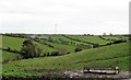 Valley between two elongated drumlin ridges