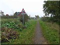 SK8471 : One of many signs on NCN647 warning of Farm traffic by Steve  Fareham