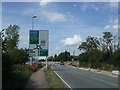 Approaching roundabout on Newport Road (A5130)