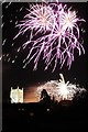 SO8932 : Fireworks above Tewkesbury Abbey #1 by Philip Halling