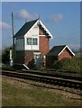 SK9844 : Ancaster signalbox from the north-west by Stefan Czapski