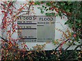 Flood level marks on a house in Girton