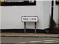 TM0533 : Mill Lane sign by Geographer