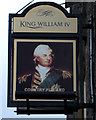 Sign for the King William IV, Barton