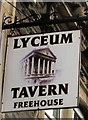 Lyceum Tavern name sign, Newport