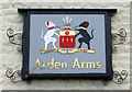 Coat of arms sign on the Arden Arms, Atley Hill