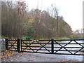 Gated track to St Trinians Farm