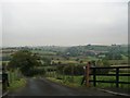 Farm lane off the Banbridge Road with a view over the Lagan Valley