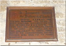 SP5822 : St Edburg, Bicester: grant commemoration by Basher Eyre