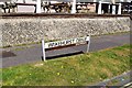 Wakehurst Drive road name sign, Southgate, Crawley, West Sussex