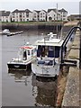 Small boats alongside in Tayport Harbour