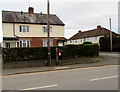 Postbox on a short wooden post in Shifnal