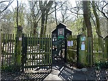 TQ2889 : Gate, Highgate Wood by Robin Webster