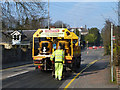 Line painting on Prospect Road