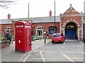 NZ3571 : Post Office Box outside Whitley Bay Metro Station by Andrew Curtis