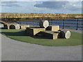 Climbing blocks on the Headland Promenade